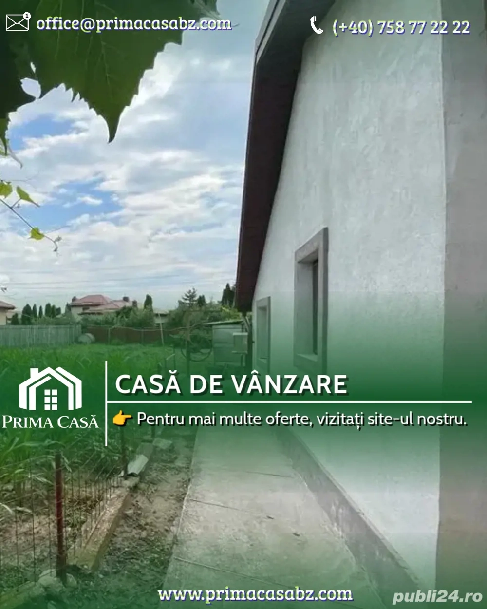 Casa si teren 1785mp   comuna Merei BZ   renovata recent   SC 170mp   Pret: 85.000  neg 