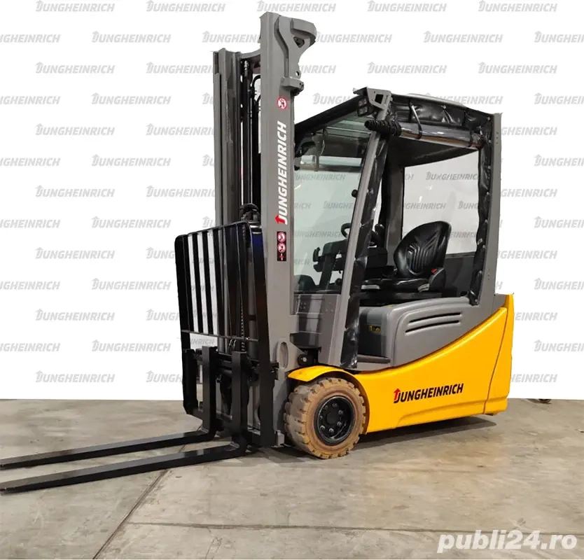 Electrostivuitor Jungheinrich EFG 220, capacitate 2000 kg, înălțime de ridicare 3500 mm