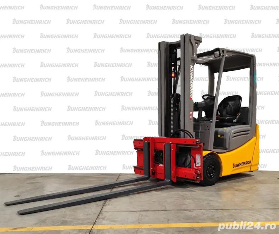 Electrostivuitor Jungheinrich EFG 215, capacitate 1500 kg, înălțime de ridicare 4640 mm