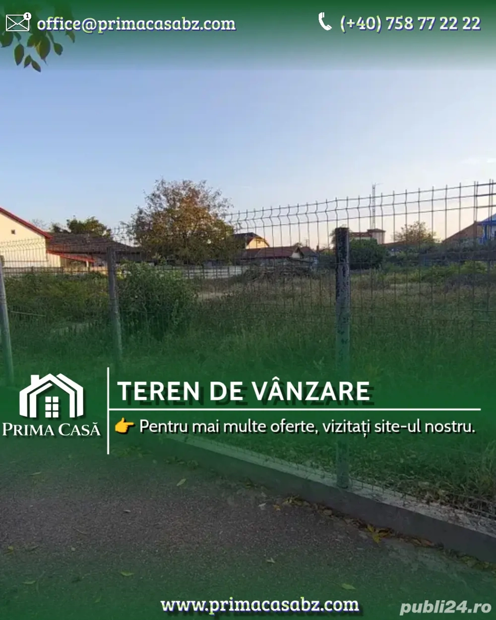 Teren in zona semicentrala   BZ   1970mp   deschidere 39   toate utilitatile   Pret: 300  mp  Teren:
