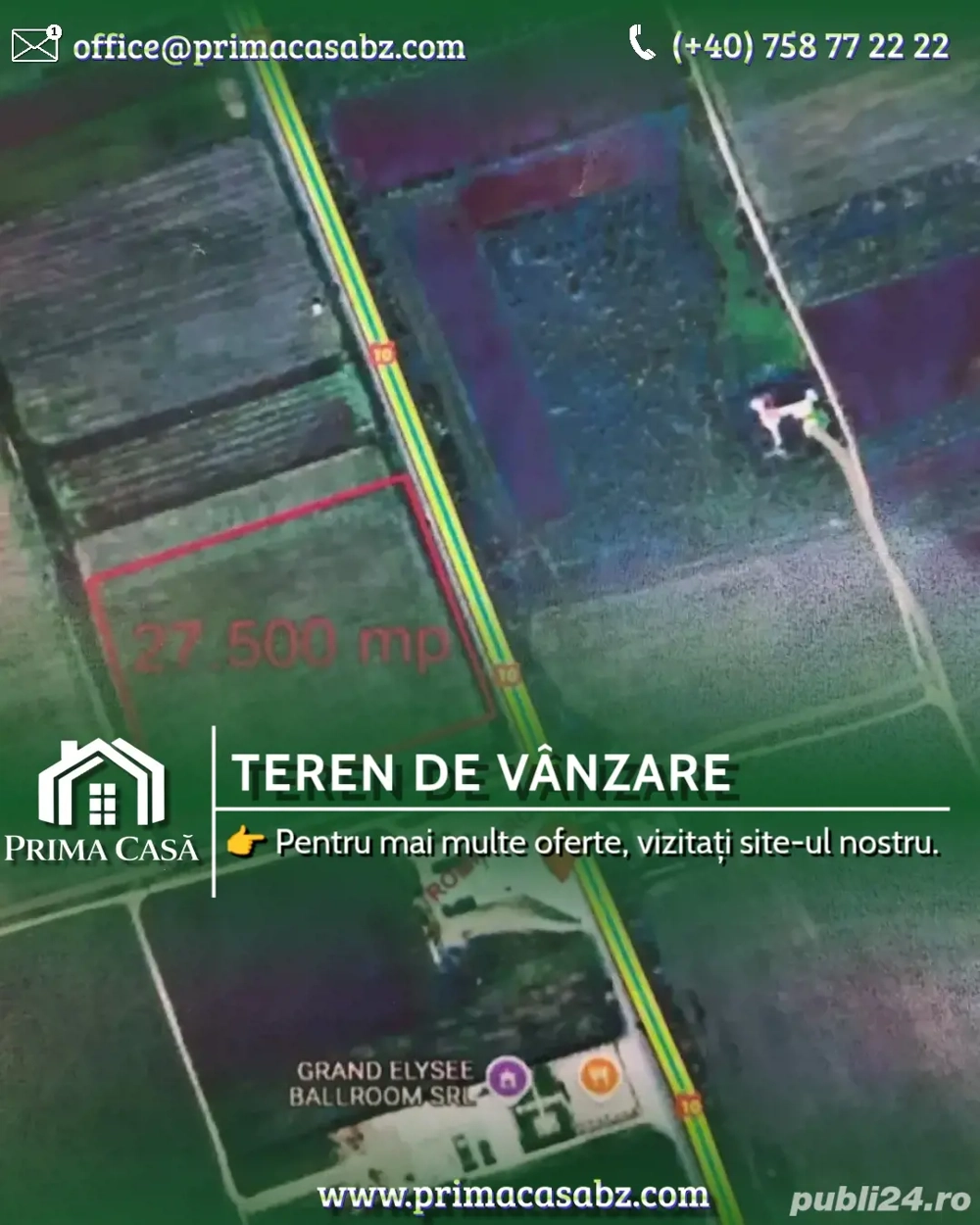 Teren intravilan   zona Vernesti   Rompetrol   27.500mp   deschidere 133m la DN10   Pret: 385.000  