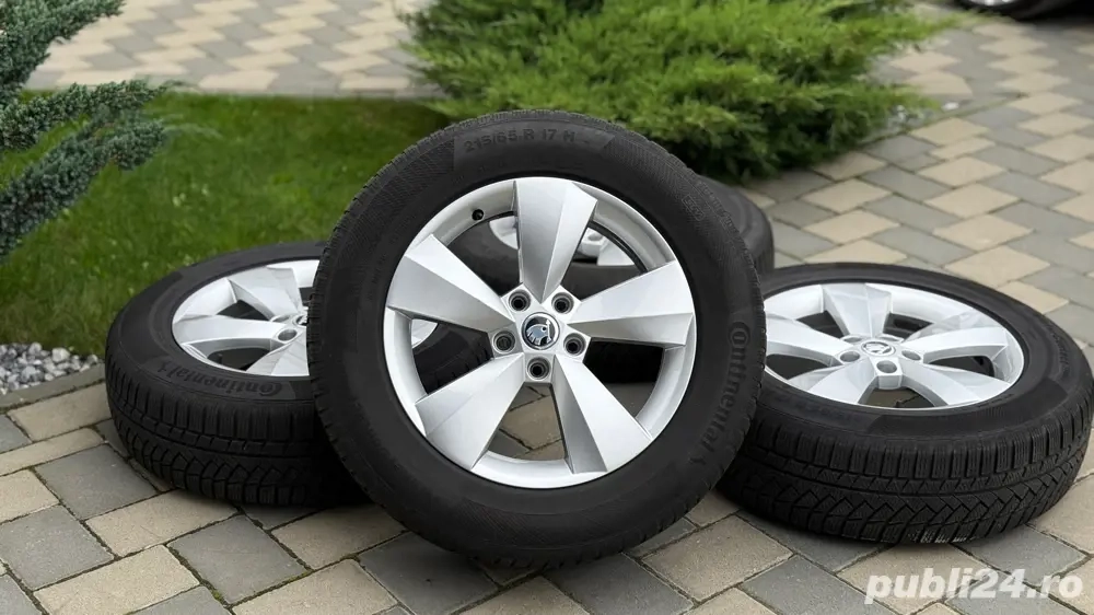 Roti Skoda Kodiaq jante 17 5x112  anvelope 215 65  17  Audi Q3 VW Tiguan