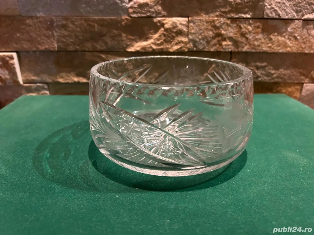 Fructieră de Colecție din Cristal de Plumb (Bleikristall)   Diametru 15 cm