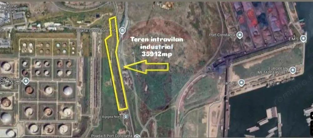 Teren industrial de vanzare, zona Poarta 7, Constanta