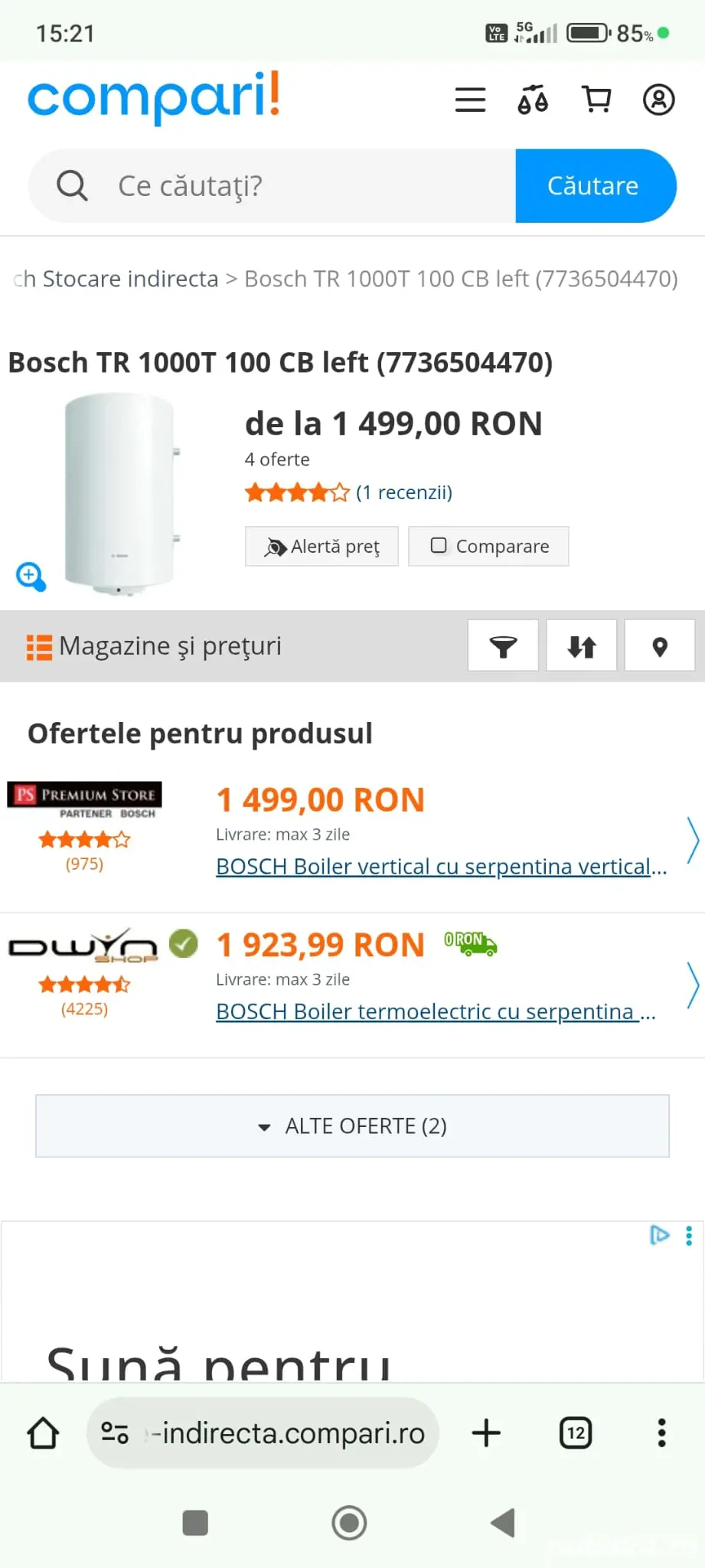 Boilere noi 70. 80...100 L