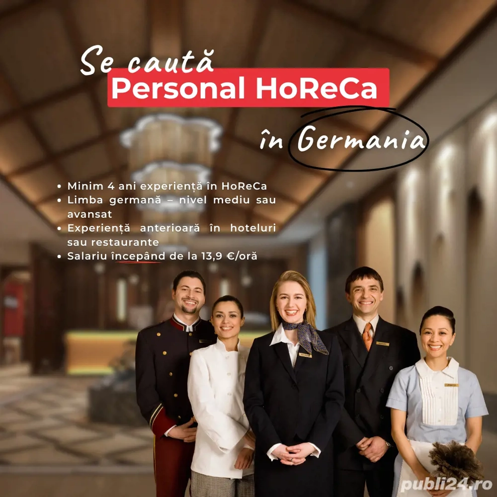 Ospătari | Bucătari | Cameriste | Recepție ÎN GERMANIA   HOTELURI 4 5 STELE