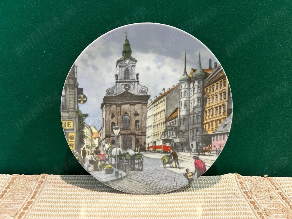 Farfurie de Colecție Wilhelmsburg Austria    Die Rauchfangkehrerkirche    Bradex