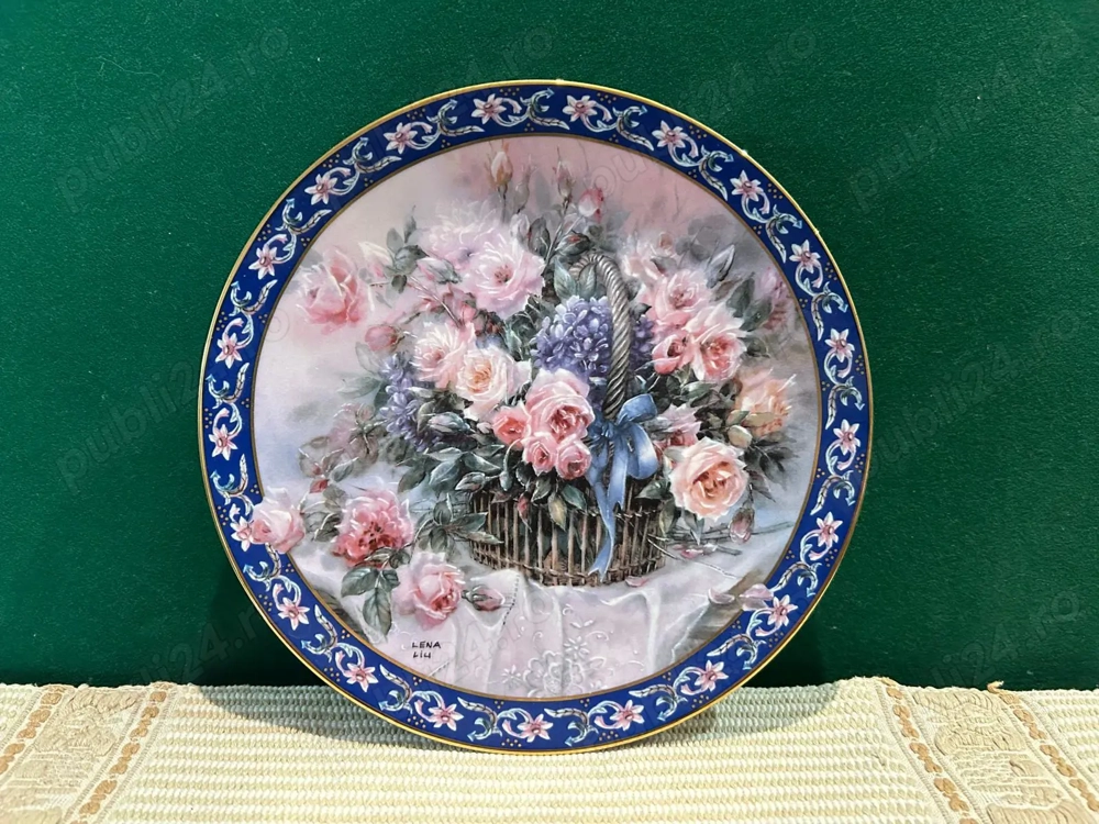 Farfurie de Colecție Roses Lena Liu s Basket Bouquets Bradex
