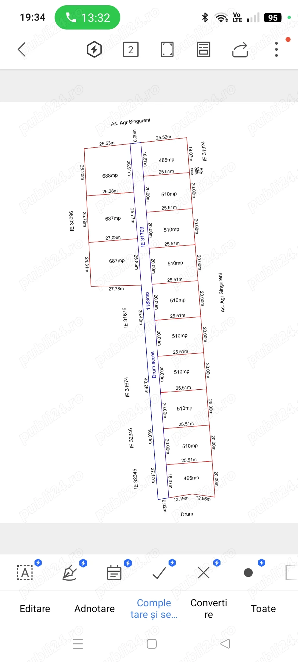 Vand loturi teren intravilan in com Singureni 