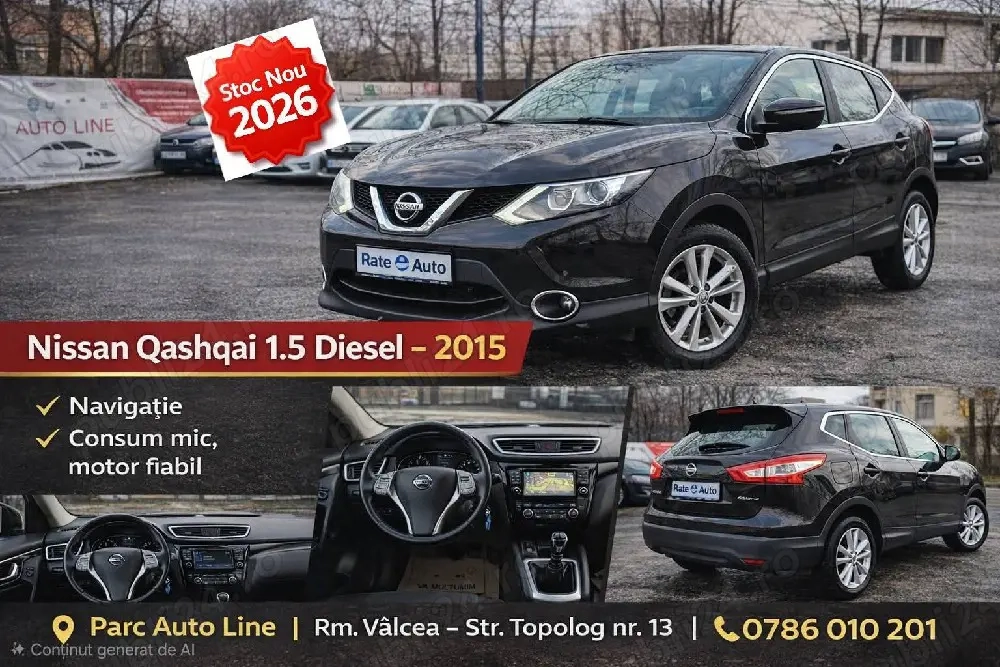 Nissan Qashqai 1.5 Diesel posibilitate rate fara avans 