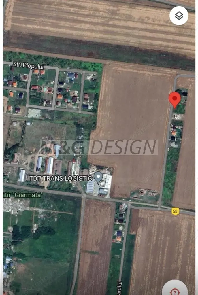De vanzare teren intravilan Giarmata 610mp