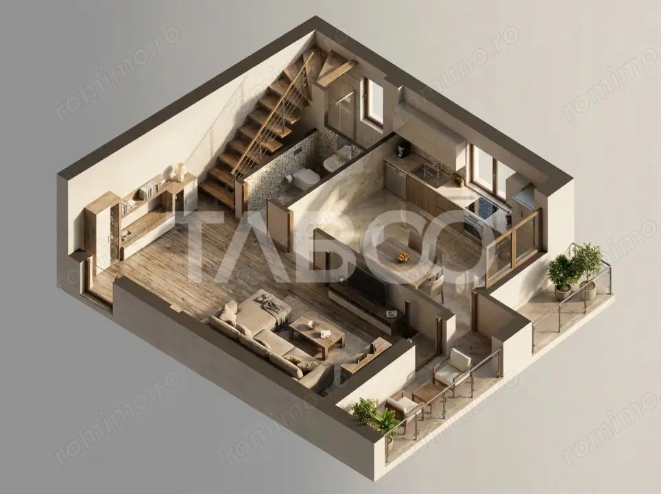 Apartament 3 camere decomandat cu doua balcoane 84 mp zona Turnisor