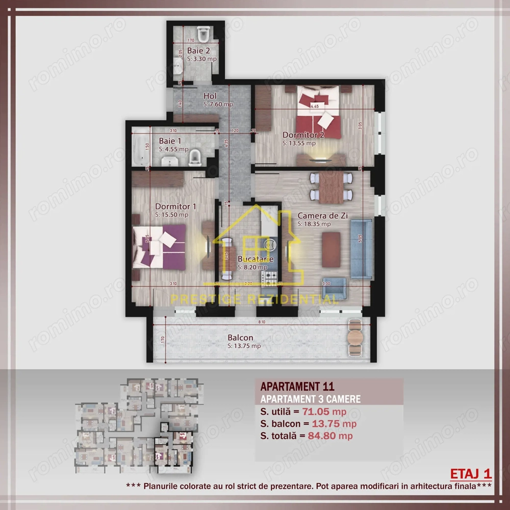 3 Camere / 85mp / Titan-Pallady / Boutique Residence / Etaj 1