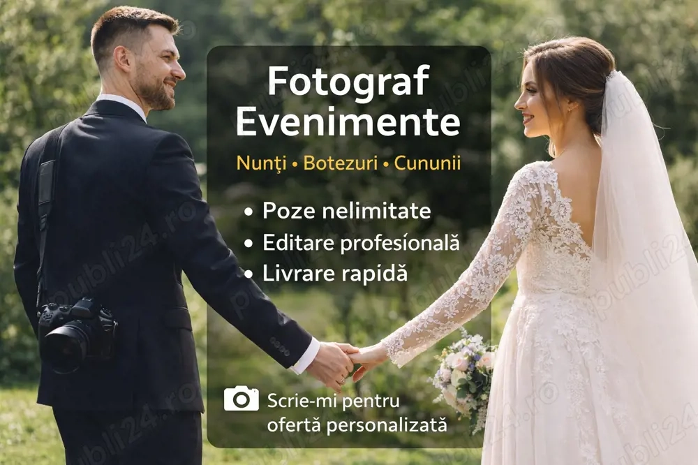 Fotograf Evenimente   Nunți, Botezuri, Cununii | Fly Moments
