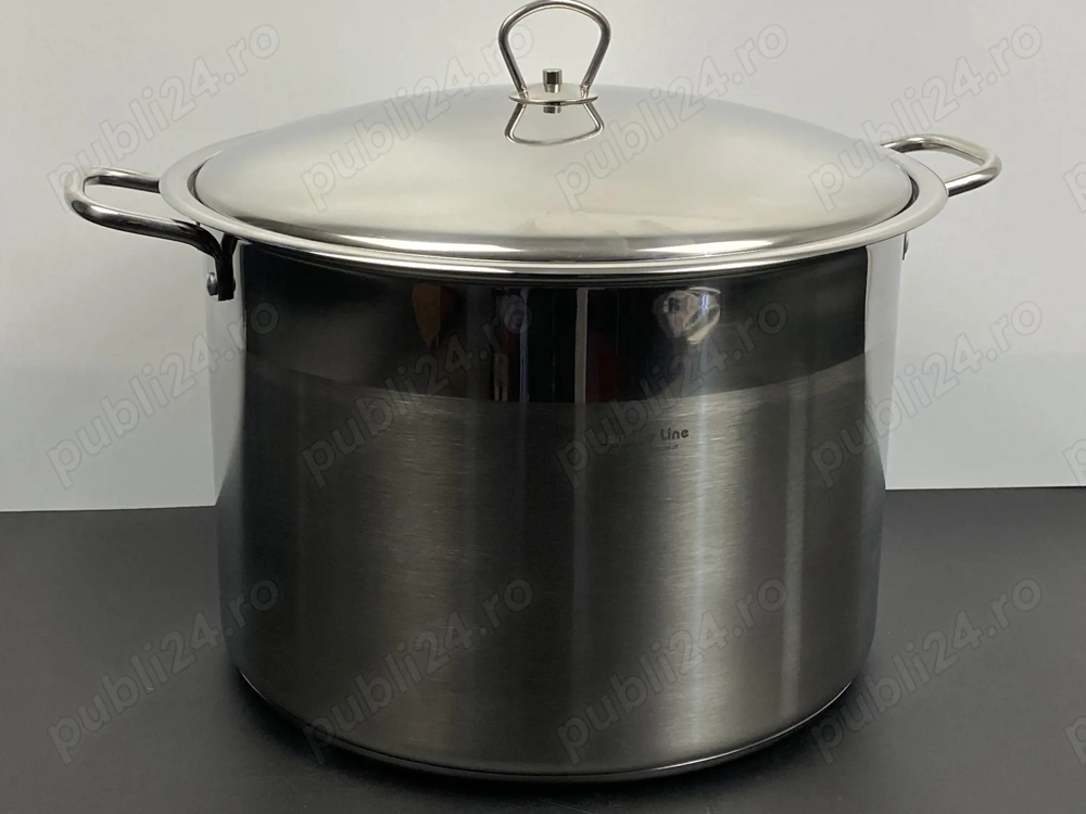 Oala inox 22 litri cu capac pentru gatit volum mare