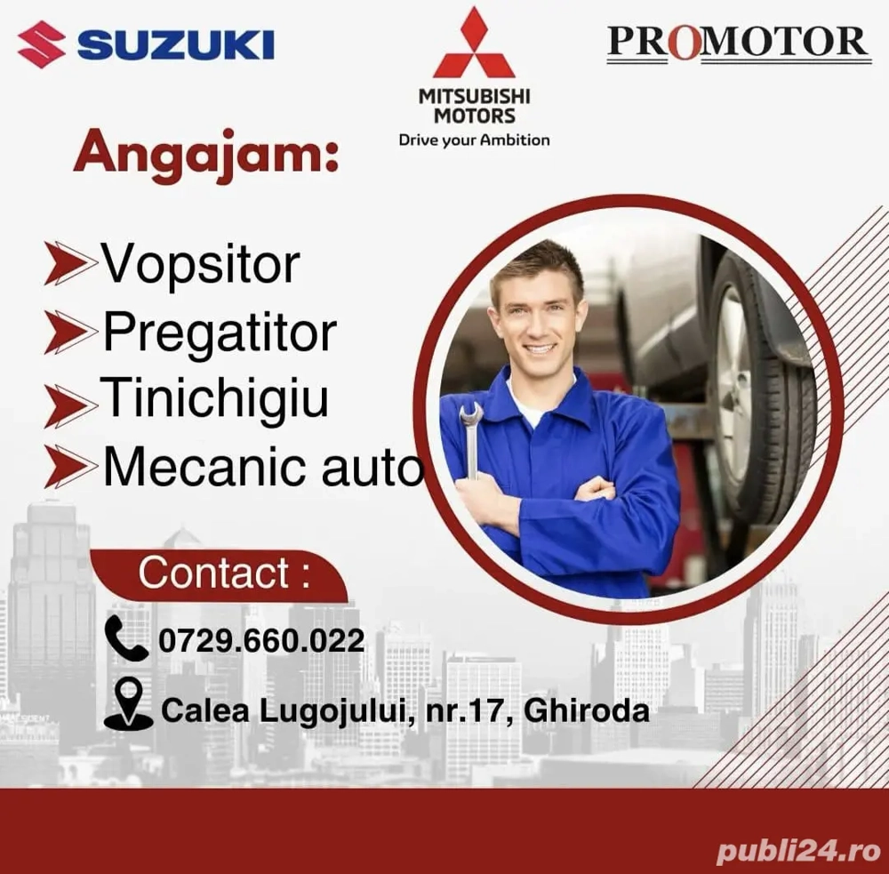 ANGAJAM Mecanic Auto,Vopsitor,Pregatitor,Tinichigiu