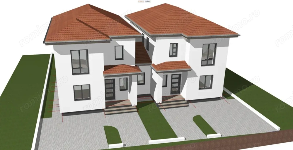 Duplex despartit prin camera tehnica, 4 camere - Sanandrei