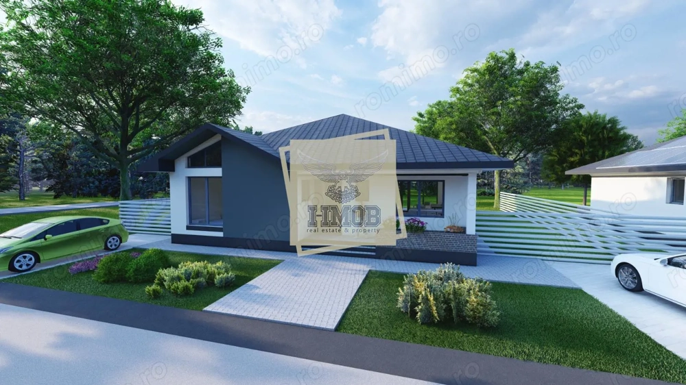 Casa cu 4 camere 2 bai si 500 mp teren in  Sura Mica