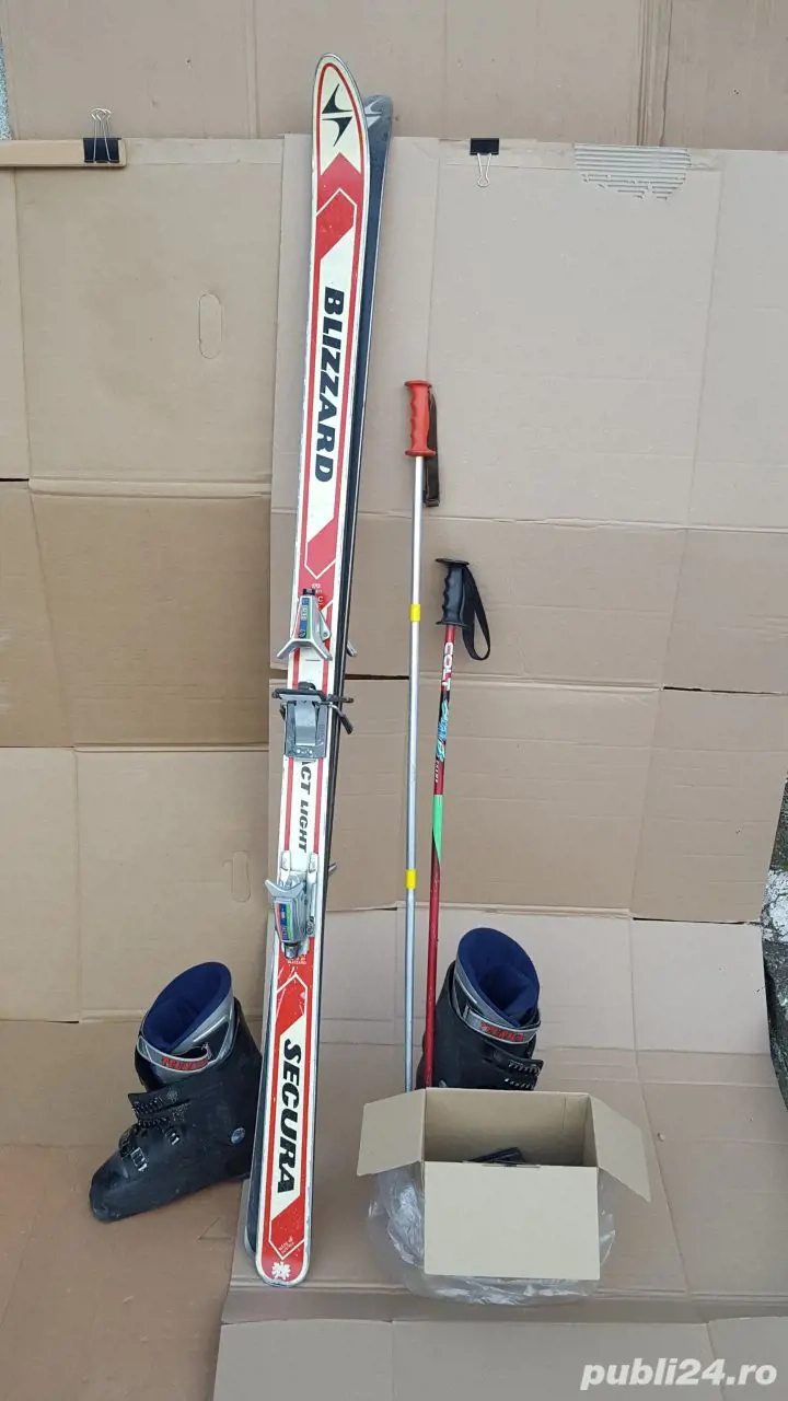 Schiuri Blizzard Secura 175 cm cu clapari si accesorii