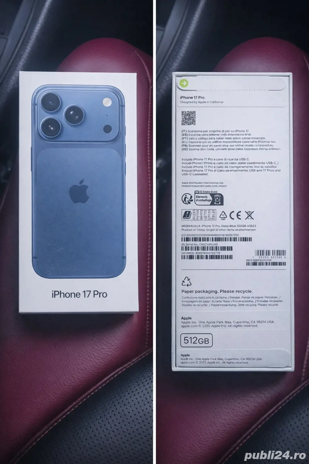 Iphone 17 Pro 512GB Blue 