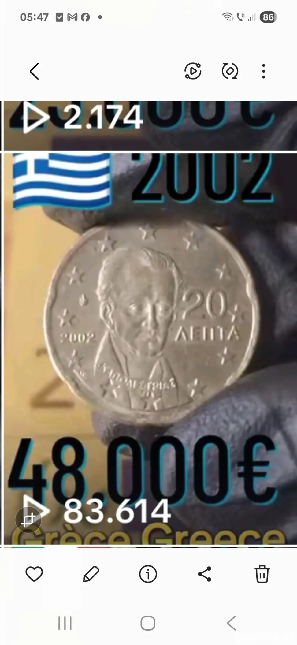 Vand 20 euro centi