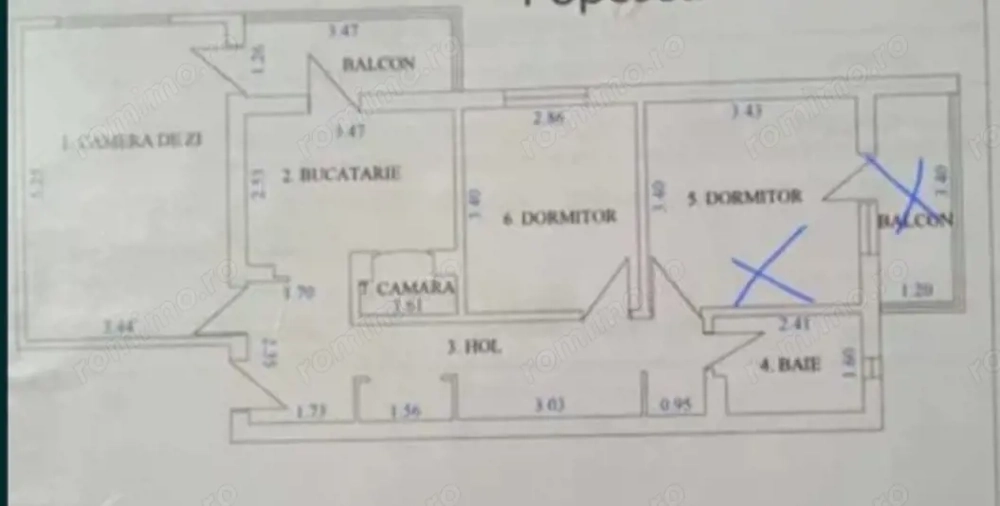 Apartament Fieni etaj 2  3camere  2 balcoane  închiriere 