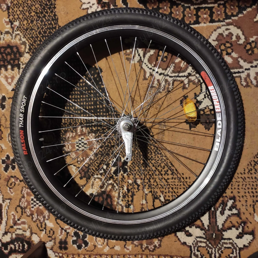 Roata spate bicicleta 26'' geanta dubla, cauciuc nou antipana butuc torpedo nou nouta