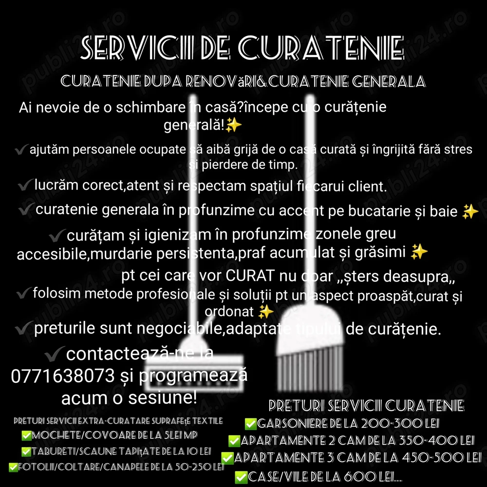 Servicii de curatenie!