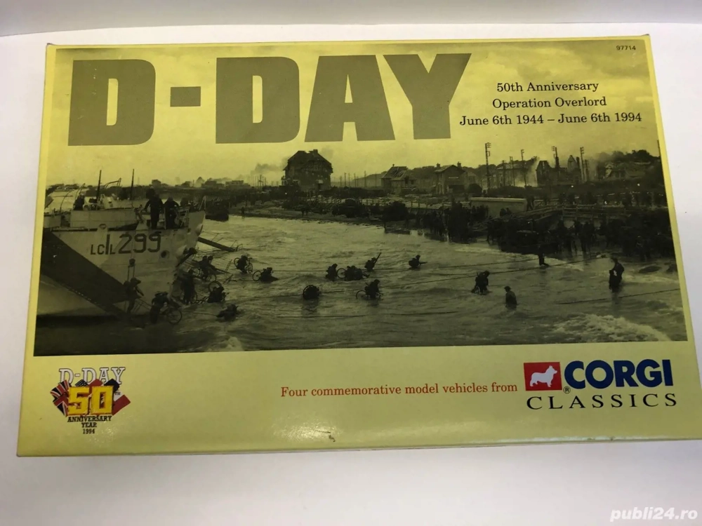 Set 4 machete metal noi Corgi D-Day Ziua Z, a 50-a Aniversare de la Debarcarea din Normandia 1944