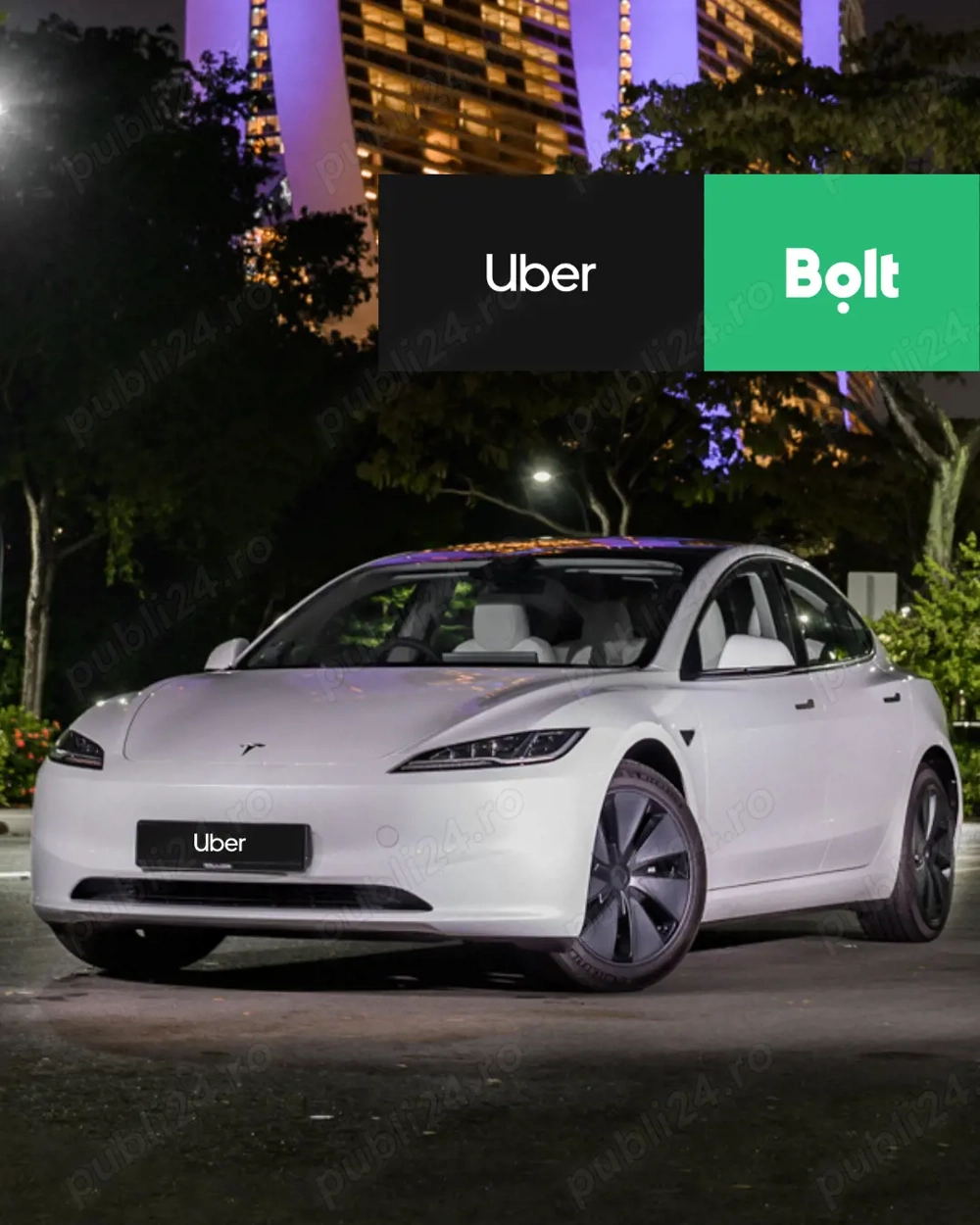 Tesla Model 3 Highland   Gata de lucru | Uber, Bolt, Blue | Posibilitate rămânere 