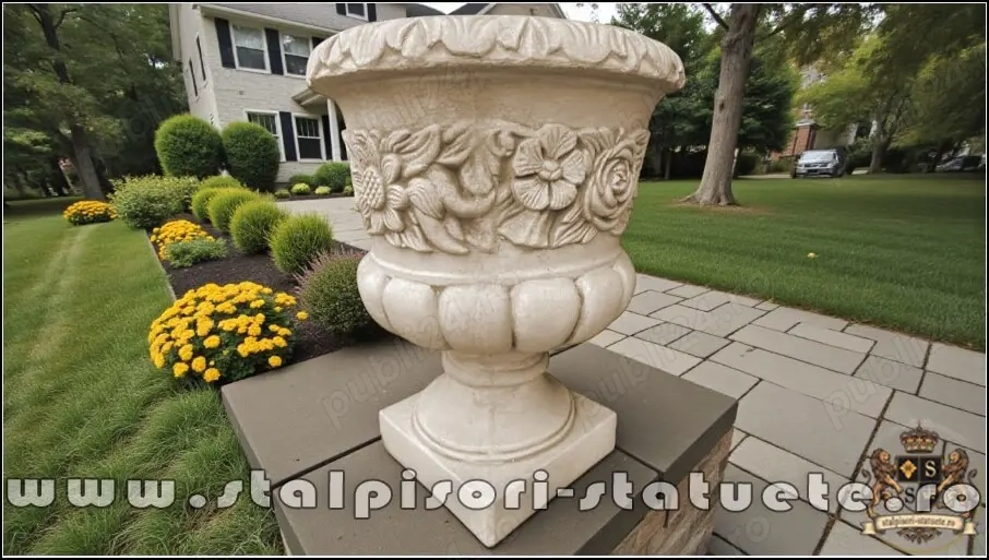 Vaze, ghivece, glastre, vase flori, din beton.