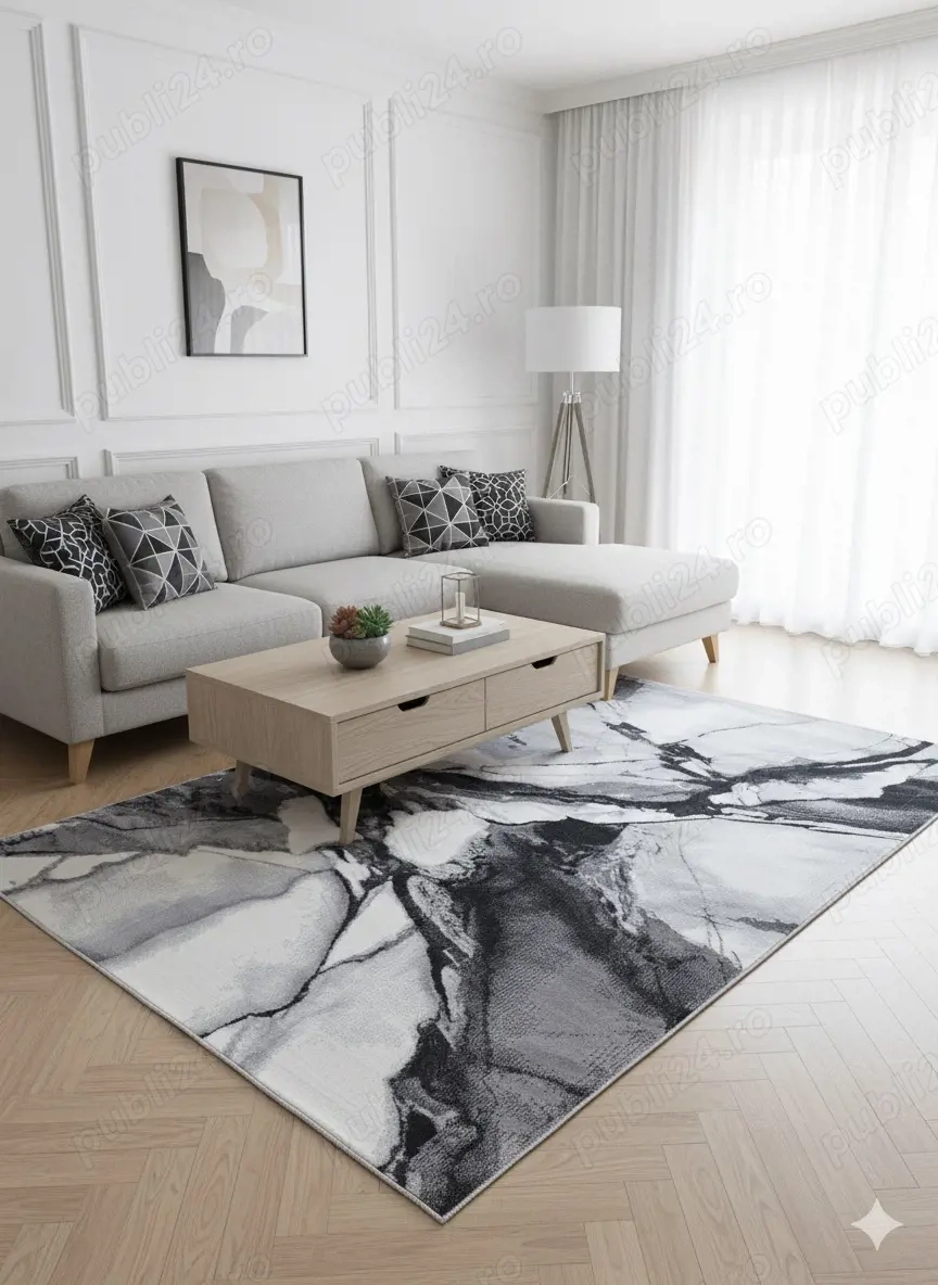 Covor Arya Gri İnchis Deschis 