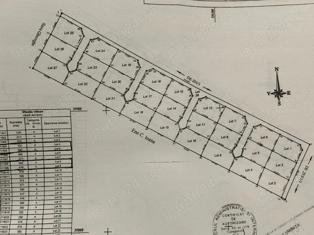 4 terenuri de vanzare Vidra, Ilfov 1600mp