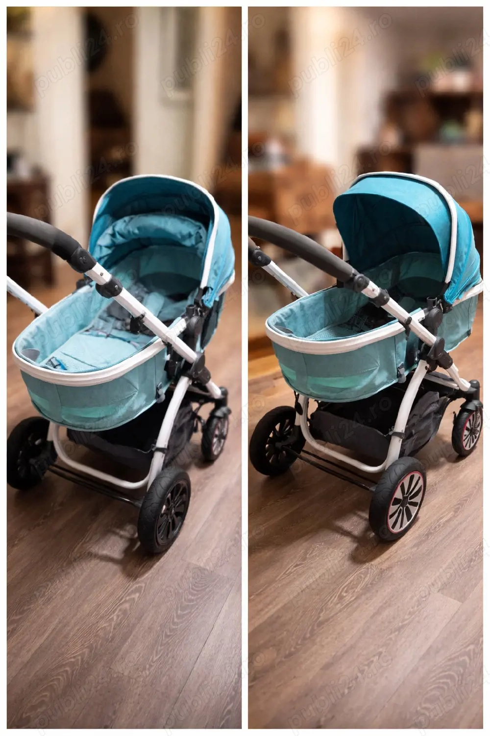 Cărucior combinat Lorelli Aurora, Aquamarine  London-de vanzare