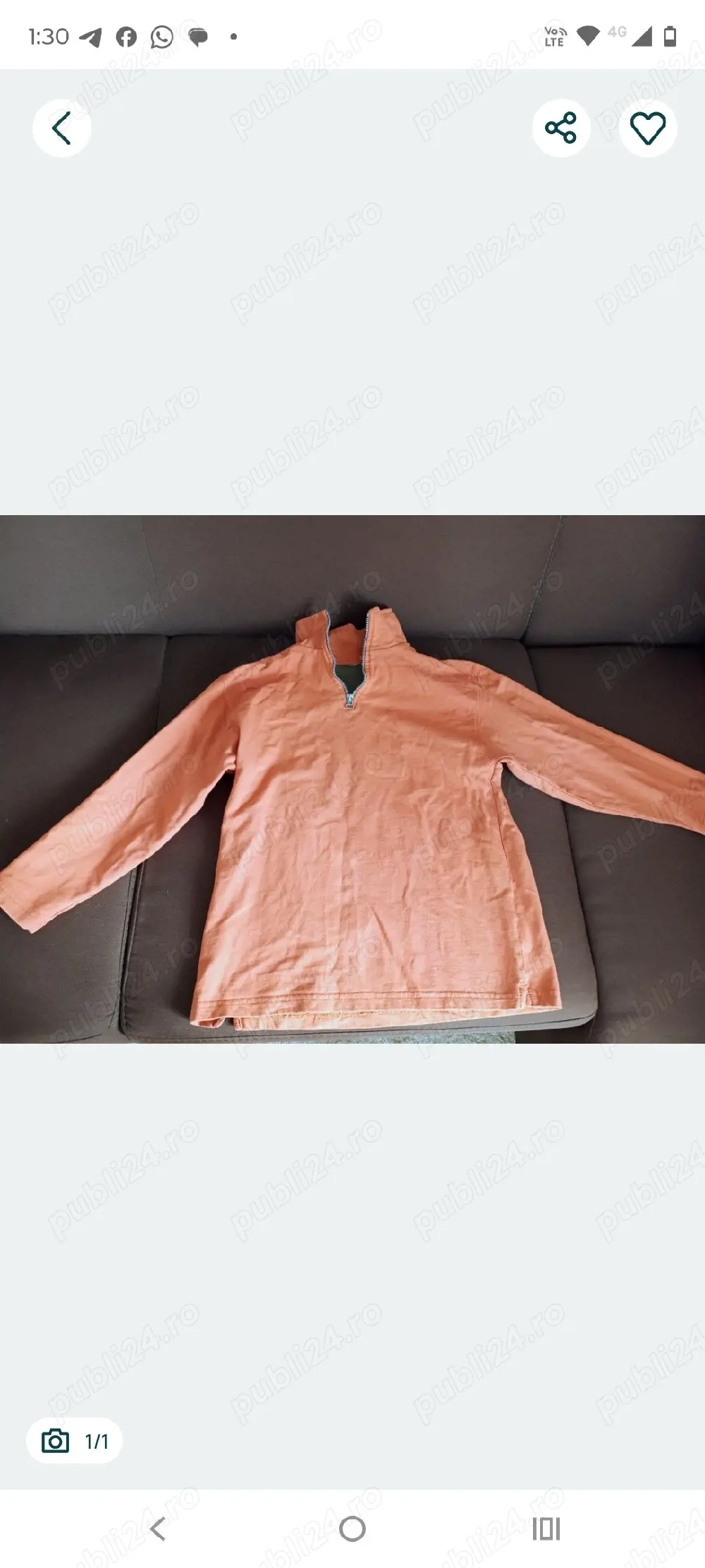 hanorac fara gluga ,30 lei