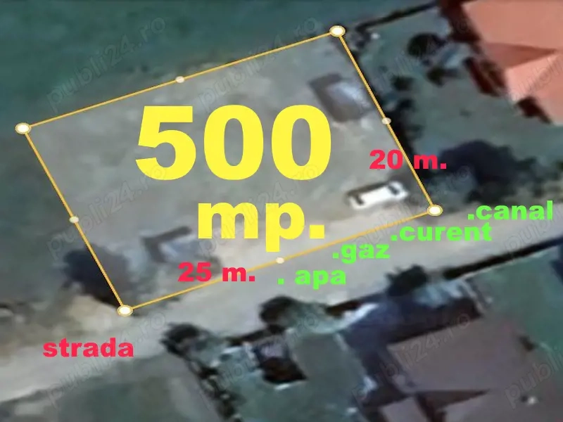 Teren Intravilan 500mp cu toate utilitatile 