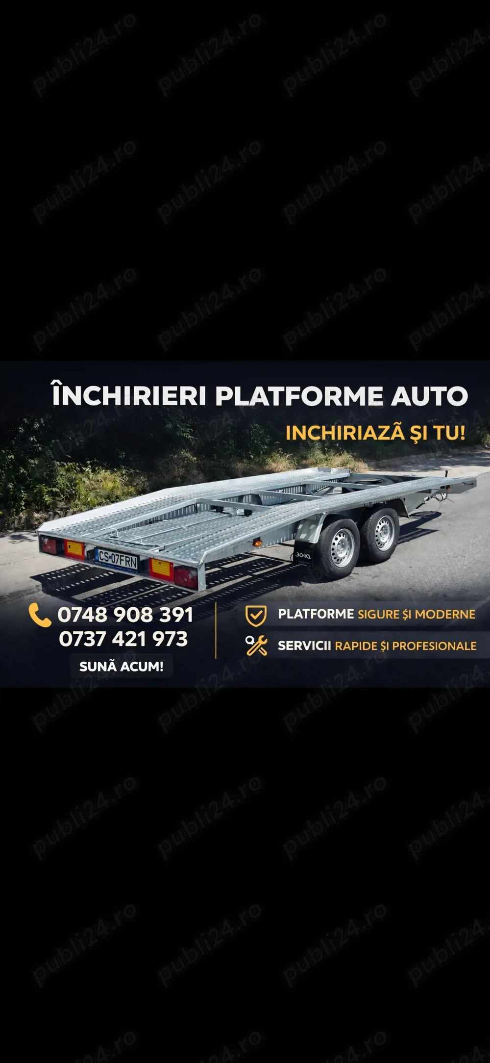 Inchirieri platforme  auto -130 ron zi