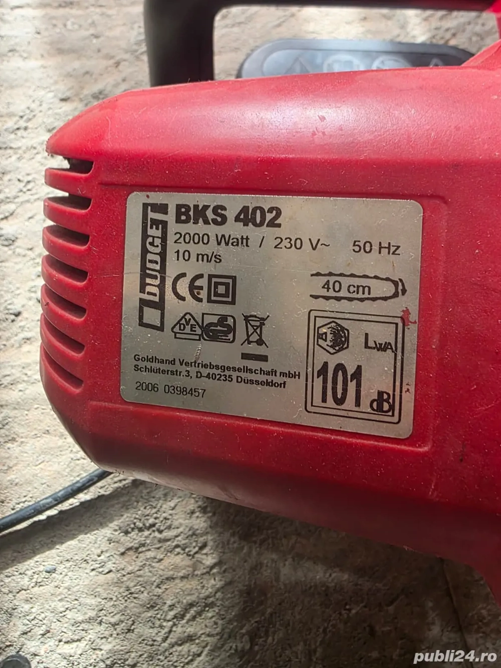 Dezmembrez drujba electrica 2000w budget bks 402 lama 40cm