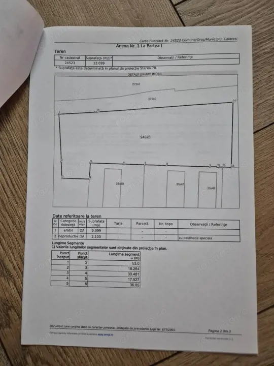 TEREN DE VANZARE PE VARIANTA