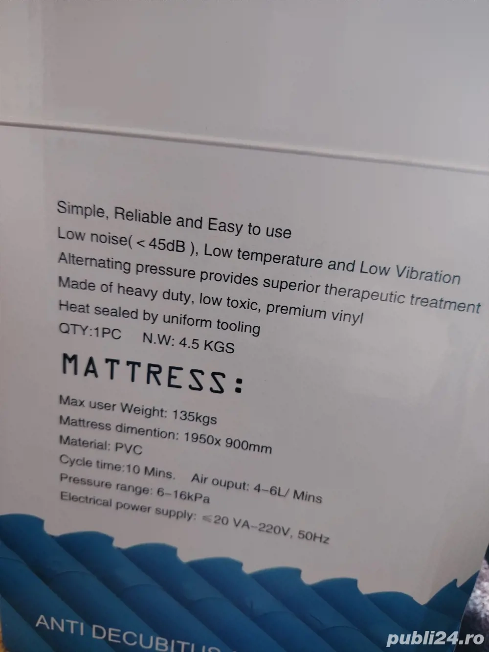 Vand saltea ortopedica profesionala