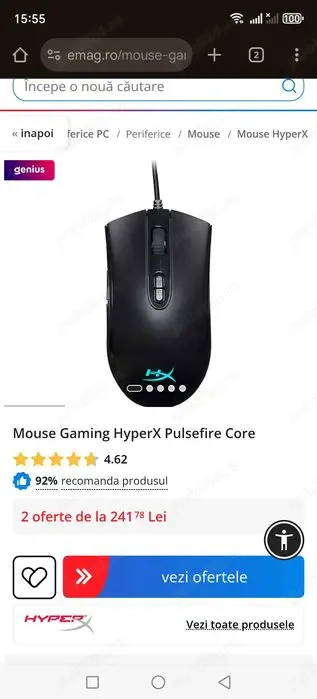 Vand Mouse HyperX 