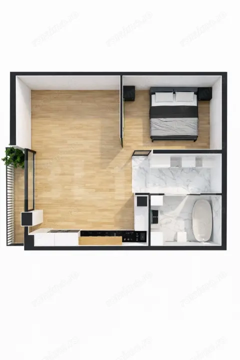 Apartament 42 mp, parcare, et 2, încălzire pardoseala, lift, finisat cu CF