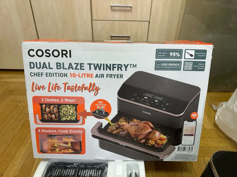 Cosori Dual Blaze TwinFry 10 litri - Nou, nefolosit, cu Garanție! 