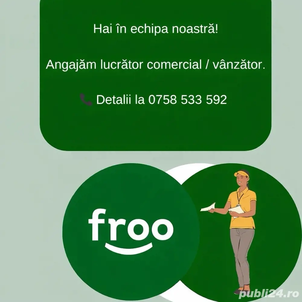 Froo angajeaza Lucrator comercial casier