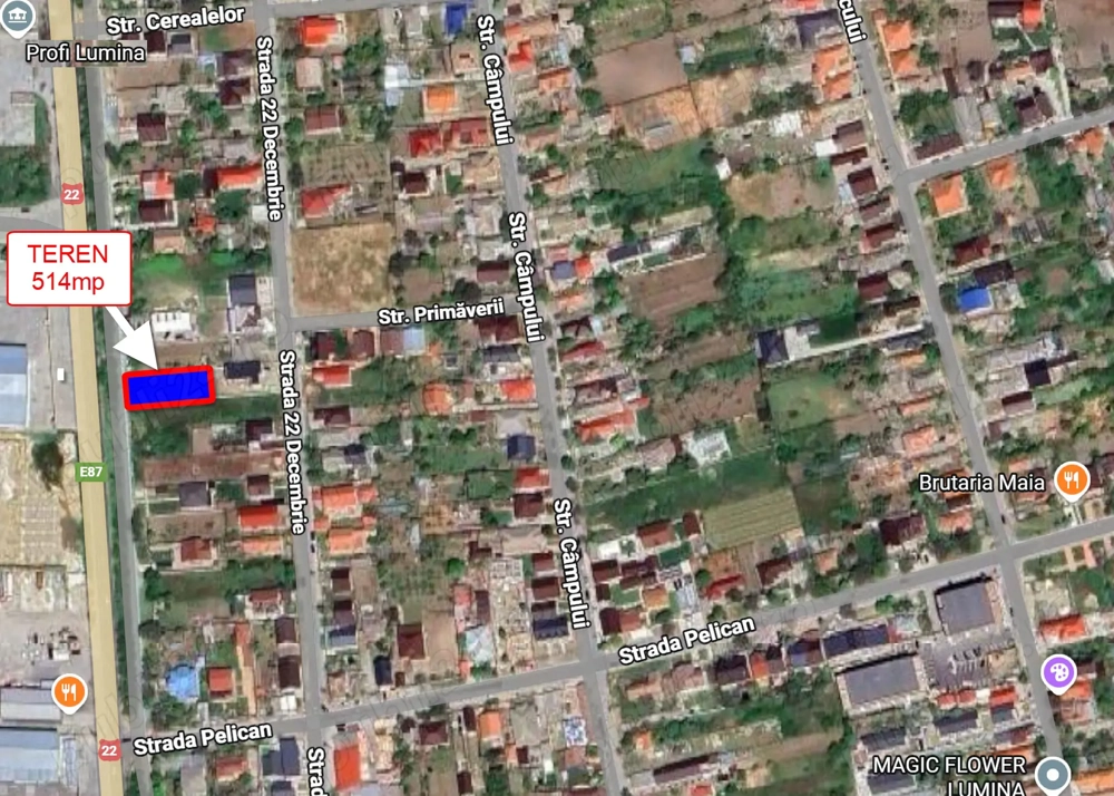 Teren de Vanzare intravilan 514mp - loc. Lumina Constanta