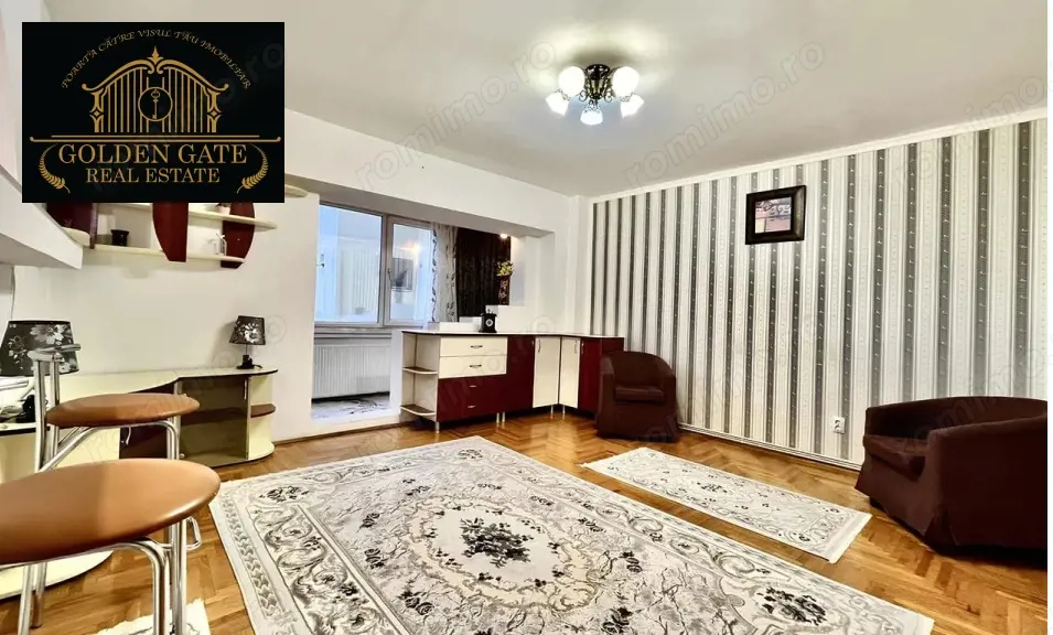 Garsonieră spațioasă 44 mp, balcon închis, etaj 6/8, zonă liniștită