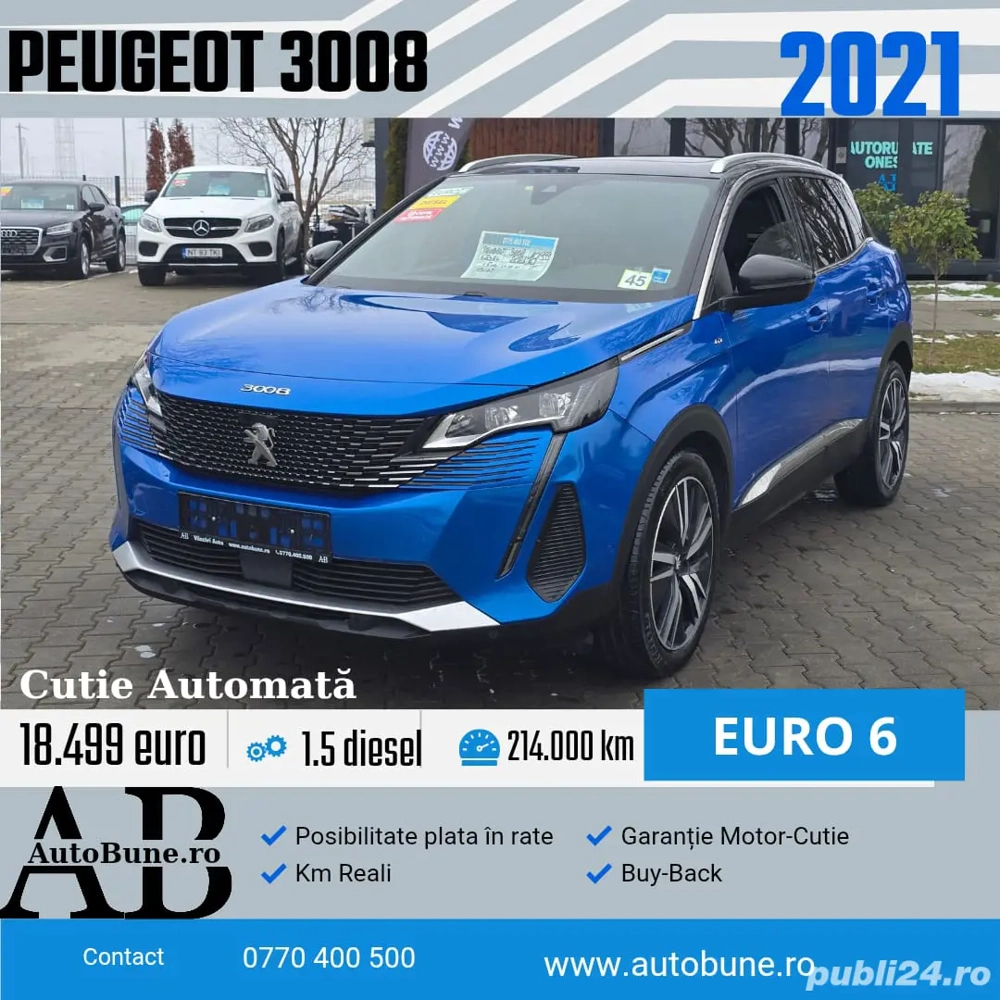  Peugeot 3008 GT Line 1.5 Diesel 131 CP