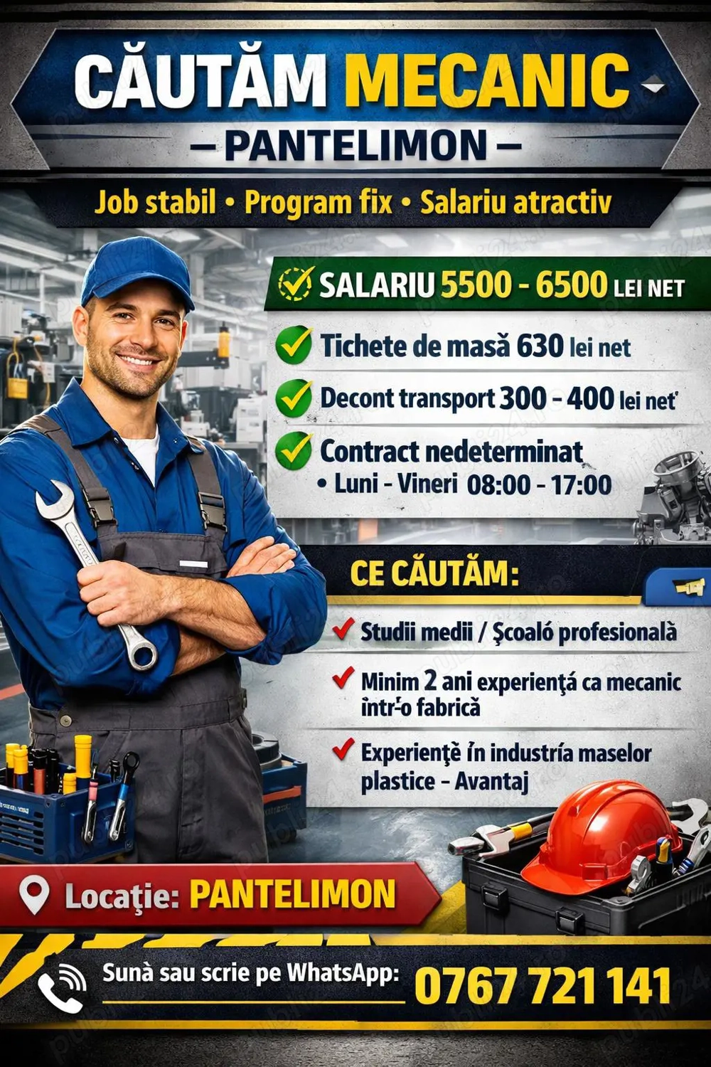 Recrutam urgent - Pantelimon 