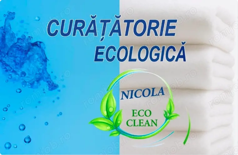 Nicola Eco Clean   Curățătorie Ecologică angajează Călcătoreasă haine.