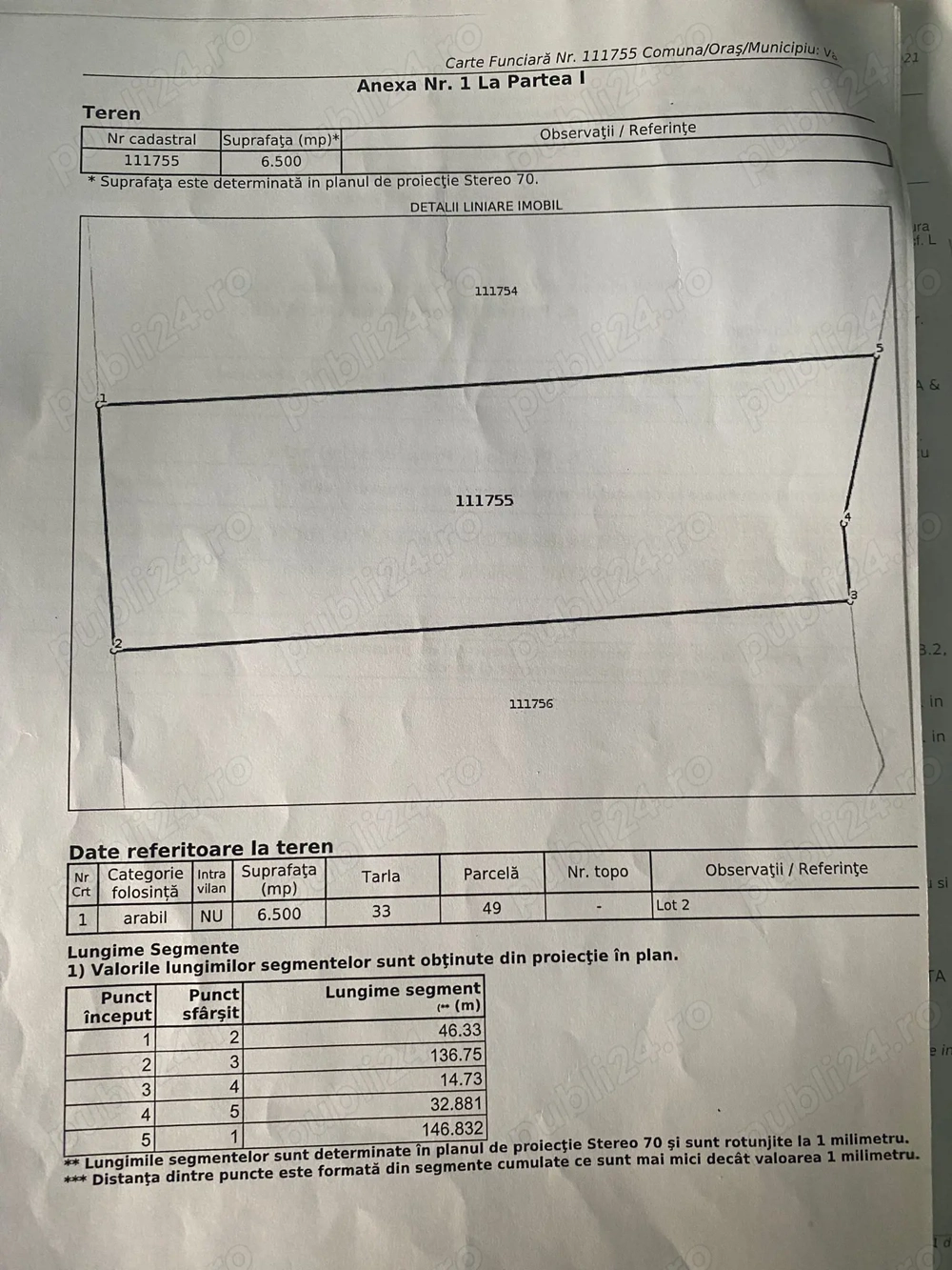 Teren 6500 mp cu deschidere de 46,33ML la DN26 (intre Galati si Vanatori - langa Ballroom Heaven)